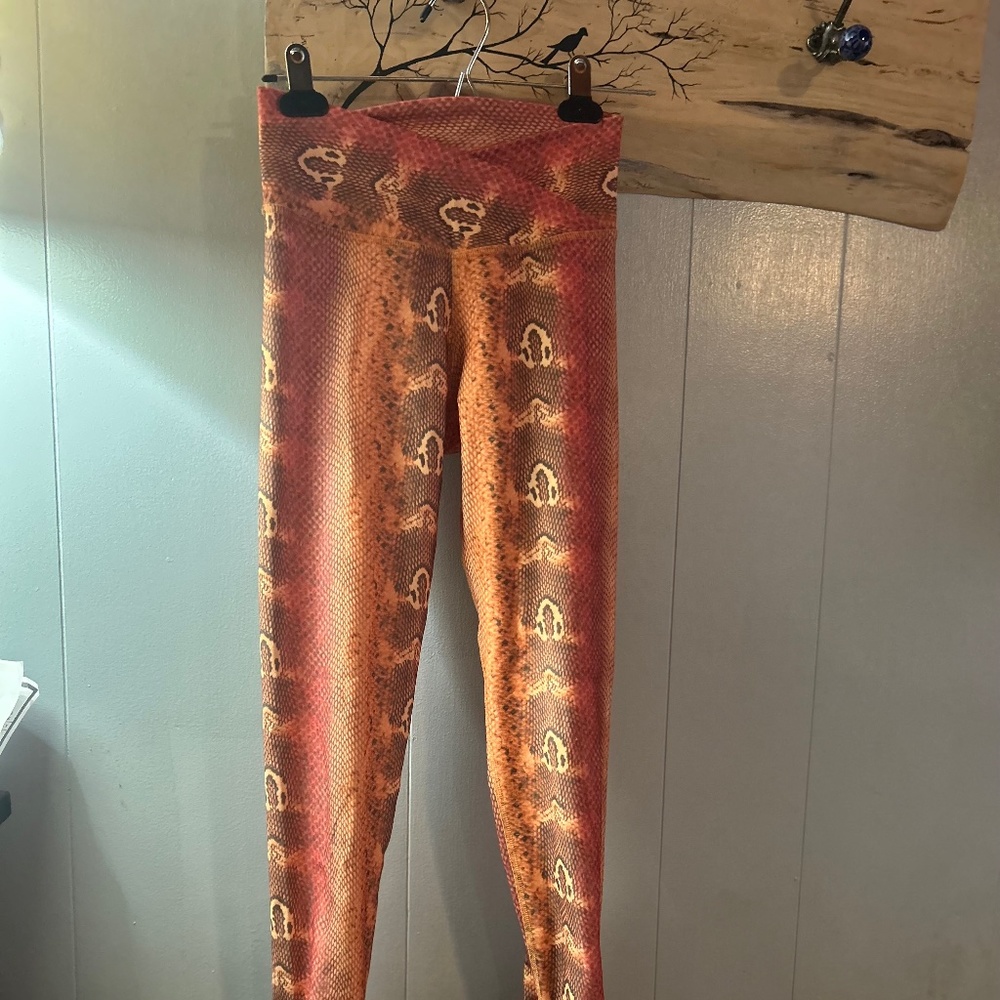 Mika Snake-print leggings (like Waterlust, swim leggings)